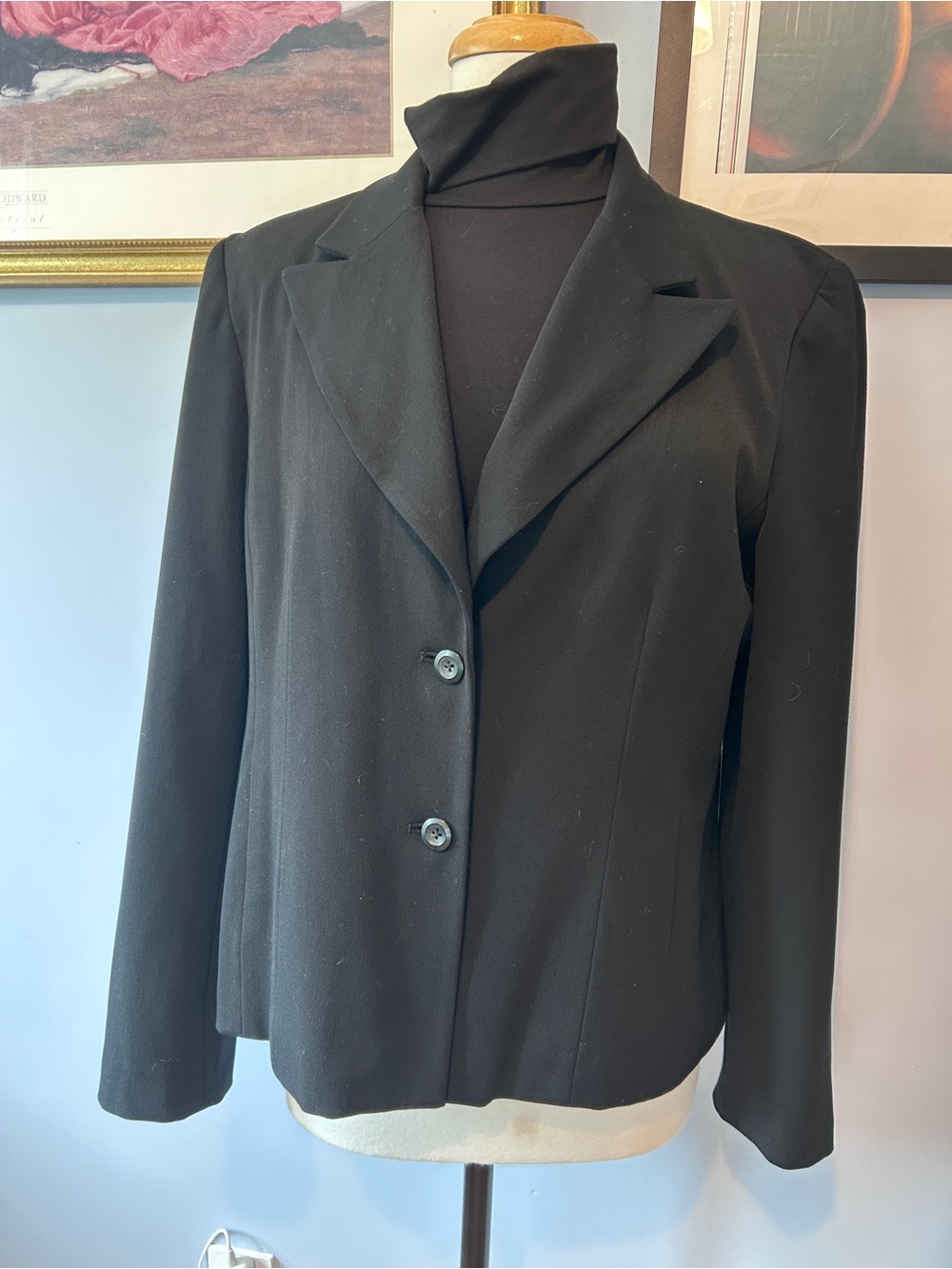 Apt. 9 Women's Black Two-Button Tailored Blazer